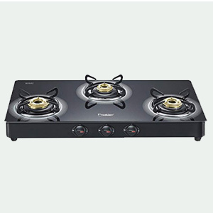 prestige royale plus schott glass 3 burner gas stove